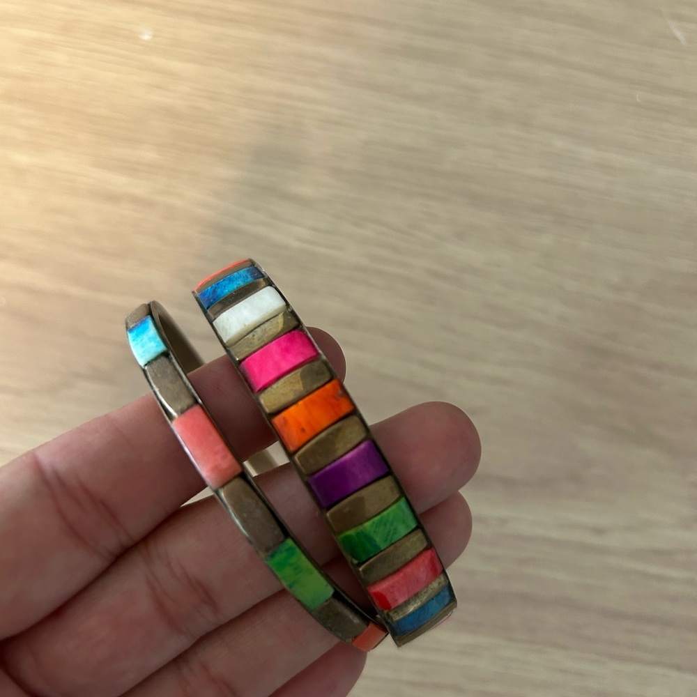 Colorful Mosaic Bangle Set